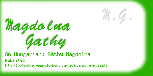 magdolna gathy business card