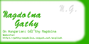 magdolna gathy business card